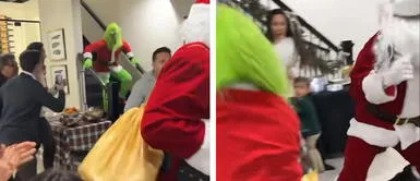 Papá Noel y el Grinch se agarraron a golpes en Navidad y video se hace viral Papá Noel y el Grinch se agarraron a golpes en Navidad y video se hace viral