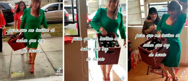 Señora en tacones carga caja llena de cervezas con una mano y se hace viral: “Parece de Huancayo” Señora en tacones carga caja llena de cervezas con una mano y se hace viral: “Parece de Huancayo”