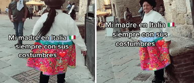 Mujer orgullosa de sus raíces pasea con su pollera andina en las calles de Italia: "Siempre con las costumbres" Mujer orgullosa de sus raíces pasea con su pollera andina en las calles de Italia: "Siempre con las costumbres"