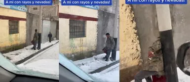 Huancayo: hombre defiende su caja de cervezas del granizo y de los rayos Huancayo: hombre "defiende" su caja de cervezas del granizo y de los rayos