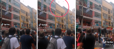 Comerciantes alborotan Gamarra al tirar su mercadería de Año Nuevo Comerciantes alborotan Gamarra al tirar su mercadería de Año Nuevo: "Cábala para tener más ventas"