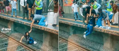 Joven cae en rieles del Metro de Lima y peruanos se unen para ayudarla. Mujer cayó a las rieles del tren eléctrico tras padecer un desmayo: "Dale la mano, súbanla"