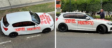 “Infiel, mentiroso”: mujer pinta carro de su pareja por ‘destruir a su familia’ “Infiel, mentiroso”: mujer pinta carro de su pareja por ‘destruir a su familia’