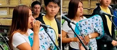 Joven sale adelante cantando en orquestra con su bebé en brazos: “Admirable” Joven sale adelante cantando en orquestra con su bebé en brazos: “Admirable”