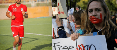 Amir Nasr Azadani fue condenado a muerte primero en Irán. Amir Nasr-Azadani: Irán condena a 26 años de cárcel a futbolista por participar en protestas a favor de mujeres iraníes