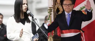 Sigrid Bazán mantiene su postura crítica al Gobierno de Dina Boluarte. Foto: composición LR/Marco Cotrina/John Reyes/La República Sigrid Bazán cuadra al premier Otárola tras muertes en Juliaca: "¿Es premier de Lima o es premier del Perú?"