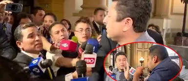 Reportero casi se pelea con Guillermo Bermejo en el Congreso por botarle el micro "¡Qué tienes!": reportero casi se pelea con Guillermo Bermejo en el Congreso por botarle el micro