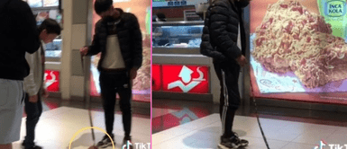 El cuy causó sensación en redes sociales. Joven pasea a cuy con correa en centro comercial: "Va dejando regalitos"