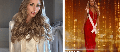 Alessia Rovegno con vestido rojo en la preliminar de Miss Universo 2022 Alessia Rovegno se impone con el rojo para deslumbrar en la preliminar de Miss Universo 2022