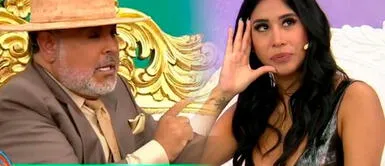 Melissa Paredes incomodó a Andrés Hurtado en su visita a "Préndete" y este no soportó dejar el centro de atención. Foto: captura/Panamericana TV Melissa Paredes incomodó a Andrés Hurtado en su visita a "Préndete" y este no soportó dejar el centro de atención. Foto: captura/Panamericana TV