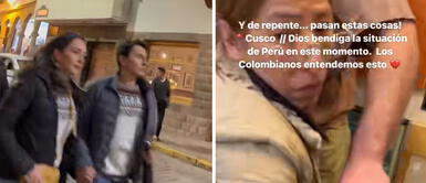 Turistas colombianos viajan a Cusco, pero quedan atrapados por protestas Turistas colombianos viajan a Cusco, pero quedan atrapados por protestas