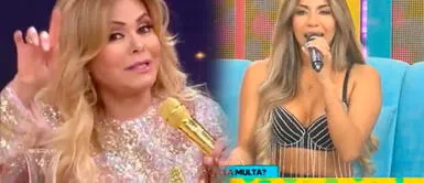 Gabriela Herrera le aclara las cosas a Gisela Valcárcel. Foto: composición LR/capturas de América TV y Willax Gabriela Herrera le aclara las cosas a Gisela Valcárcel. Foto: composición LR/capturas de América TV y Willax