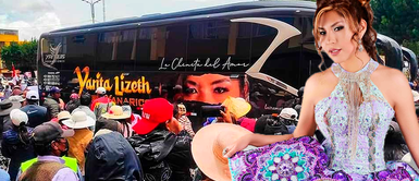 Yarita Lizeth brinda su bus para transportar a manifestantes que viajan de Juliaca a Lima Yarita Lizeth brinda su bus para transportar a manifestantes que viajan de Juliaca a Lima