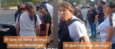 Mujer recibe críticas por insultar a una señora. Mujer recibe críticas por insultar con frases racistas a señora en plena calle