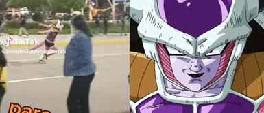 Un joven disfrazado de Freezer se robó la atención. 'Freezer' aparece durante las manifestaciones en Huancayo y causa sensación en redes sociales