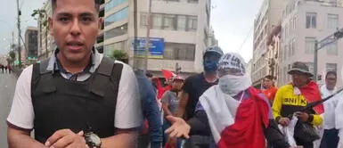 Periodista fue agredido por vándalos y destrozaron su material de trabajo. "Agradece que te hemos dejado con vida": agreden a videorreportero de La República mientras cubría marcha