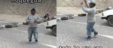 El hombre mostró una buena actitud ante la situación. TikTok: Chofer bailó al ritmo de Chacalón en medio de la carretera para que lo dejen pasar