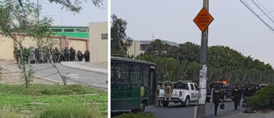 Policía tumbó un muro e ingresó a la Decana de América. Foto: Facebook/Frente de Egresados de la UNMSM UNMSM: policías entran con tanquetas y tiran bombas lacrimógenas a estudiantes alojados en la universidad
