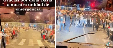 Bombero agradece a manifestantes que lo ayudaron a abrir paso para el incendio en la casona marcionelli Bombero agradece a manifestantes que lo ayudaron a abrir paso para el incendio en la casona Marcionelli