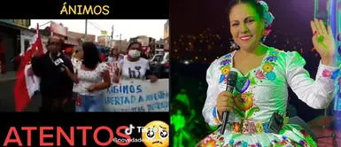 El video se volvió viral en TikTok y en otras redes sociales. Manifestante pide que "salga Dina Paucar de la presidencia" y sorprende a usuarios en redes sociales