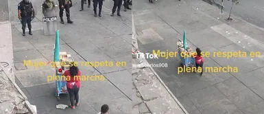 La señora recibió las felicitaciones por parte de los usuarios. Señora causa sensación en redes sociales al vender sus huevitos de codorniz en plena protesta