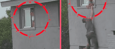 Policía rescata de una muerte segura a niño que jugaba en lo alto de una ventana Policía rescata de una muerte segura a niño que jugaba en lo alto de una ventana