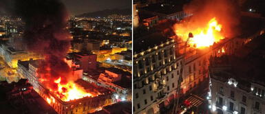 El incendio generado cerca de Plaza San Martín generó diversas hipótesis en torno al inicio del fuego. Incendio en Lima: ¿los pirotécnicos pueden generar incendios en el techo de una vivienda?