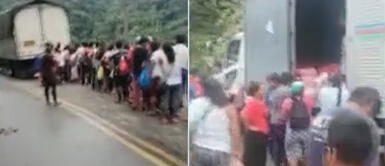 Comerciantes rematan alimentos perecibles en la carretera Interoceánica antes que se malogren Comerciantes rematan alimentos perecibles en la carretera Interoceánica antes que se malogren