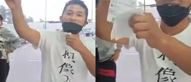 El joven se mostró emocionado por ganar en la apuesta. ¡Se aseguró su mes! La insólita cantidad que ganó un joven al apostar un sol