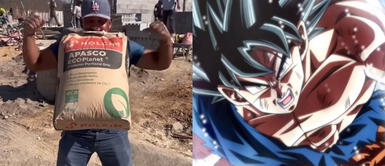 El albañil sorprendió a los usuarios con su gran fuerza. Albañil causa sensación al usar solo los dientes para levantar un costal con cemento: "Sacó el Ultra Instinto"