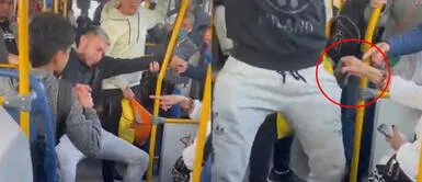 El joven no se percató que su celular fue sacado del bolsillo. Joven se sube a un bus para grabar una broma, pero le roban el celular: "Fue por lana y salió trasquilado"