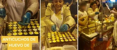 Ambulante sorprende con su ingenio y vence a la pobreza vendiendo anticuchos de huevo de codorniz en el Centro de Lima Ambulante sorprende con su ingenio y vence a la pobreza vendiendo anticuchos de huevo de codorniz en el Centro de Lima
