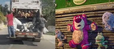 El video conmovió a los usuarios en las redes sociales. Recolectores de basura conmueven a usuarios al decorar camión con una cadena de peluches: "Como Toy Story"