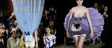 Vestidos al revés tendencias Descubre la alucinante colección de vestidos flotantes, atravesados y al revés de Viktor & Rolf