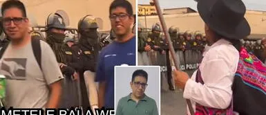 Sujeto que exigió a PNP que disparen a mujer manifestante salió a pedir perdón Sujeto que exigió a PNP que disparen a mujer manifestante salió a pedir perdón: "No estaba en mis cabales"