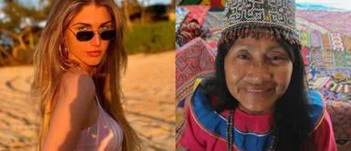 Alessia Rovegno con vestido amazónico Alessia Rovegno traslada el arte Shipibo-conibo a Hawai con un hipnótico vestido etéreo