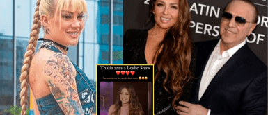 Leslie Shaw compartió declaraciones que dio Thalía de ella. Leslie Shaw se pronuncia tras rumor de relación con Tommy Mottola: “Thalía ama a Leslie Shaw”