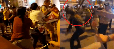 Grupo extremista 'La resistencia' escupen y atacan con bates de beisbol en parque Kennedy Grupo extremista 'La resistencia' escupen y atacan con bates de beisbol en parque Kennedy