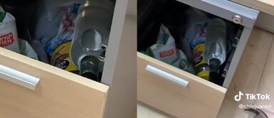 El video se volvió viral en redes sociales. Joven se pone nerviosa al ver que descubrirán que guarda licor en el escritorio de su trabajo: "Me van a correr"