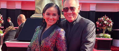 La salsera luce un hermoso vestido de gala. Se codea con los mejores: Daniela Darcourt asiste a los Premios Grammy 2023