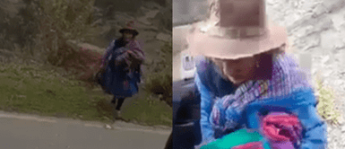 La adulta mayor se emocionó tras la ayuda del conductor. Chofer recibe las felicitaciones de los usuarios por ayudar a adulta mayor que esperaba auto en la carretera