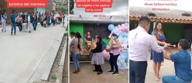 Novio acude con flores, banda y pachamanca a pedir la mano de su futura esposa en Junín Novio acude con flores, banda y pachamanca a pedir la mano de su futura esposa en Junín