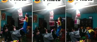 Cumpleañera deja huérfano y privado a payasito mientras rompía su piñata Cumpleañera deja "huérfano" y "privado" a payasito mientras rompía su piñata