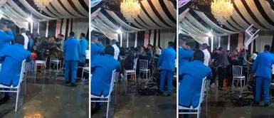 Hombre se enfada y tira silla a músicos de banda porque dejaron de tocar en fiesta tradicional de Huaraz Hombre se enfada y tira silla a músicos de banda porque dejaron de tocar en fiesta tradicional de Huaraz