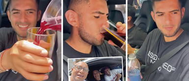 Carlos Zambrano quedó encantado por la chicha morada de 'Mi Barrunto'. Chicha morada de Mi Barrunto conquistó a Carlos Zambrano: "Muy rica, la quiero llevar en botellita"
