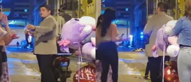 El joven protagonizó un romántico detalle. Joven regala rosas y peluches a trabajadoras sexuales por el Día de San Valentín: "El último romántico"