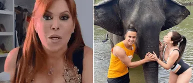 Jesús Barco y Melissa Klug están comprometidos desde 2021. Magaly Medina critica relación de Jesús Barco y Melissa Klug: "Él no tiene interés en casarse"