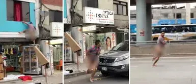 Amante corre en pelotas tras ser descubierto por la pareja de mujer en su casa de San Juan de Miraflores Amante corre desnudo tras ser descubierto por la pareja de mujer en su casa de San Juan de Miraflores