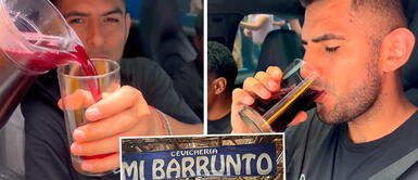 Carlos Zambrano tomó la chicha morada de 20 soles de Mi Barrunto Carlos Zambrano tuvo insólita reacción tras probar la chicha morada de S/ 20 de Mi Barrunto