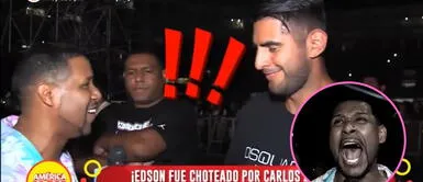Edson Dávila fue choteado por Carlos Zambrano Edson Dávila se emociona al ver a Carlos Zambrano y este lo chotea: “Te respondo porque en fin”